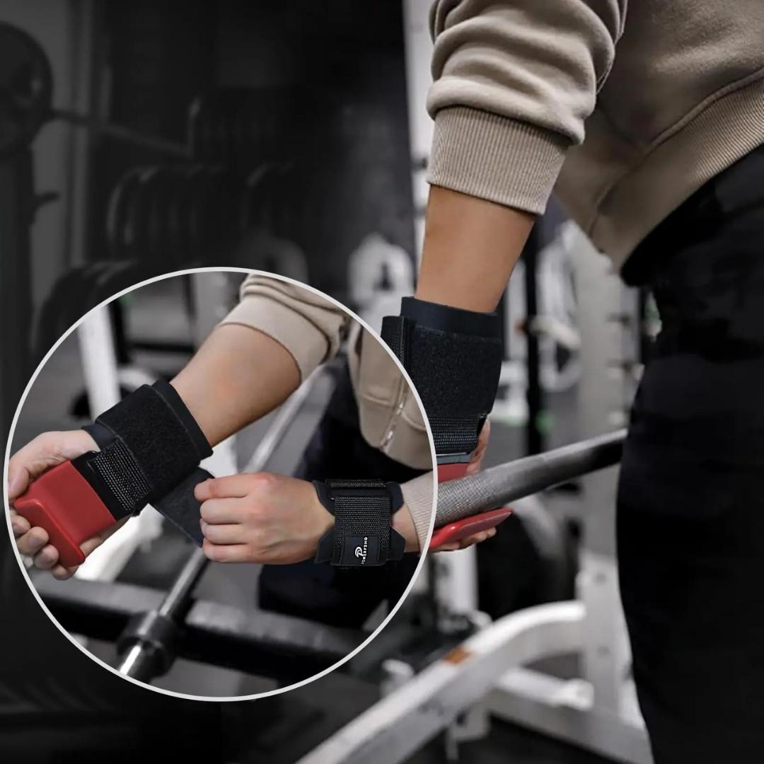 PowerHooks360™ – Crochets de Tirage pour Musculation – Prise Renforcée & Charges Lourdes