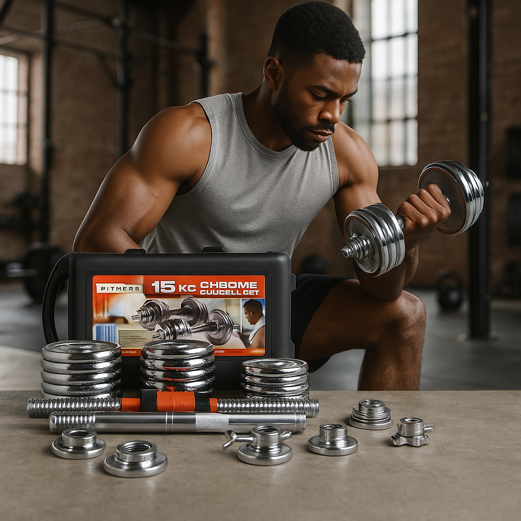 PowerSteel360™ – Adjustable Dumbbell Set with Carrying Case – Home Workout