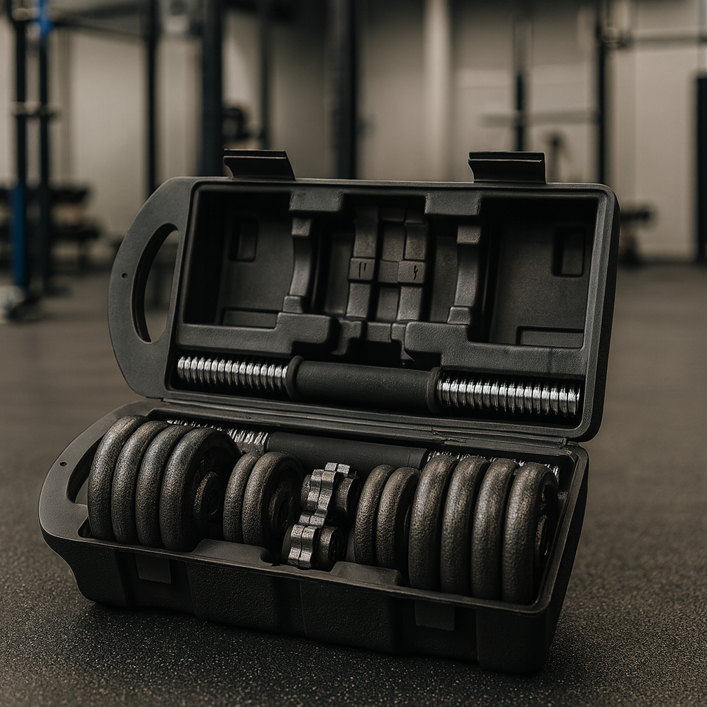 PowerSteel360™ – Adjustable Dumbbell Set with Carrying Case – Home Workout