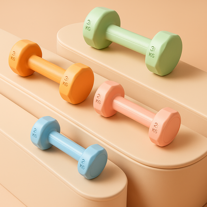 Poids de Fitness Colorés360™ – Haltères en Néoprène pour Entraînement à Domicile – Tonification & Force