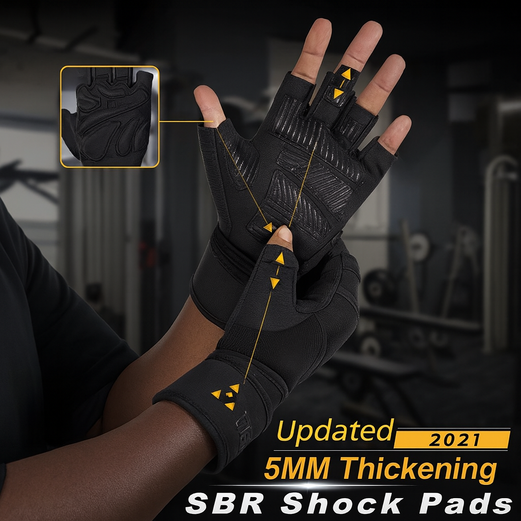 Grip360™ – Gants de Musculation Antidérapants – Protection & Prise Renforcée