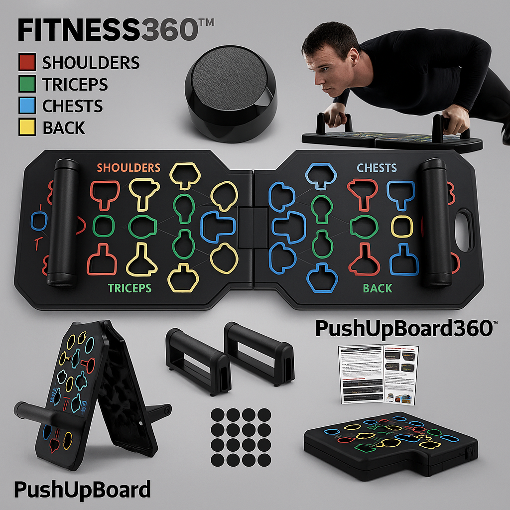 PushUpBoard360™ – Multi-Zone Push-Up Board – Complete Upper Body Strengthening