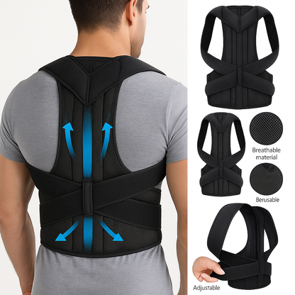 Spine360™ - Correcteur de posture dos – Soutien et alignement vertebral