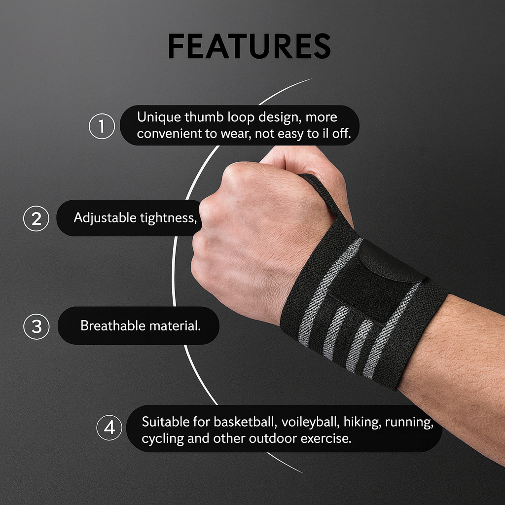 Wrist360™ – Elastic Wrist Support Band – Stability &amp; Training