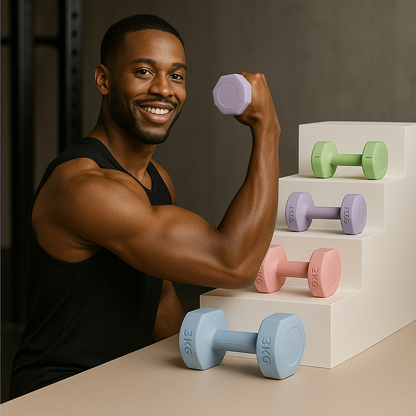 Poids de Fitness Colorés360™ – Haltères en Néoprène pour Entraînement à Domicile – Tonification & Force